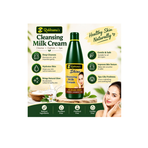 Rukhsana's Shine Cleansing Milk Cream – Cleanse, Hydrate & Glow Naturally